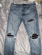 MX1 Jean Black Leather Amiri Jeans Size 32