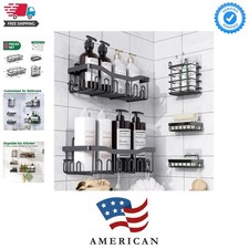 Elegant 5-Piece Shower Caddy Set - Heavy Duty Adhesives for Up to 40 lbs Support