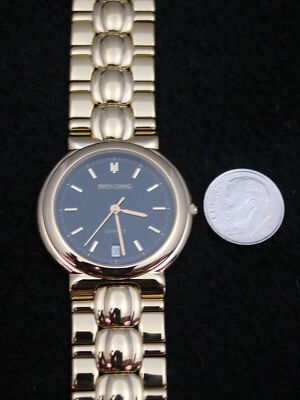 Wristwatch, Men's, Simon Chang Gold Plate, France, 7 Jewel NOS 1980s France