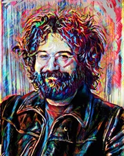 Jerry Garcia Artwork, Grateful Dead Canvas, GD Poster, The Dead, Jerry Print