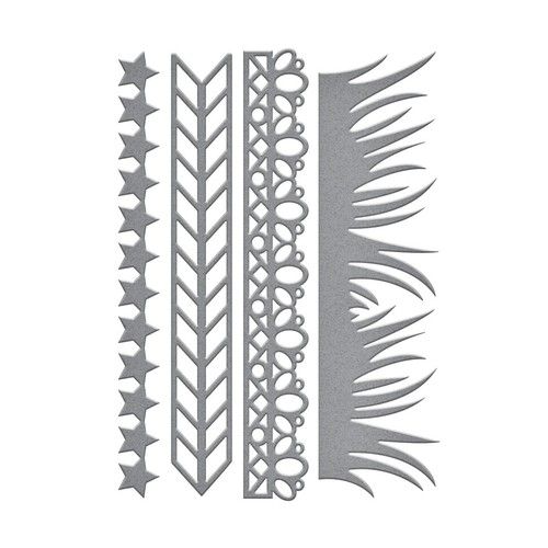 Spellbinders Bunch of Borders Etched Dies 4pc : March 2023 Throwback Faves Coll - Picture 3 of 4