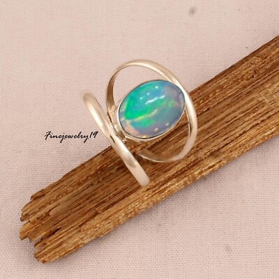 Opal Ring 925 Sterling Silver Ring Band Statement Handmade Jewelry SNT045
