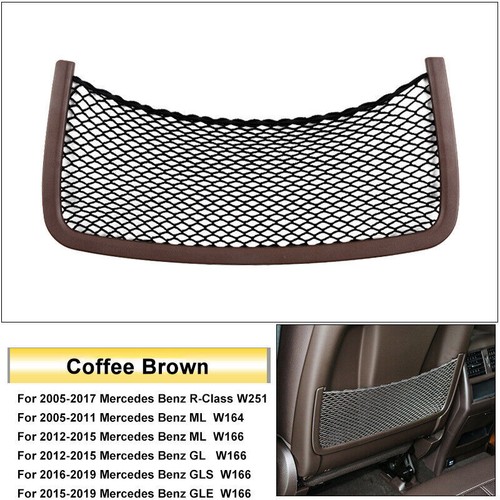 1pc Black Front Seat Back Storage Pocket Net For Mercedes Benz W166 W251 W164 - Picture 11 of 11