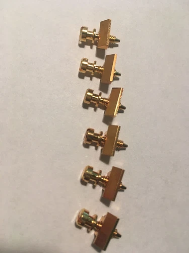 Gold Saddle & Screw set for Gibson ABR-1 bridge Les Paul SG Custom ES-355, L5CES