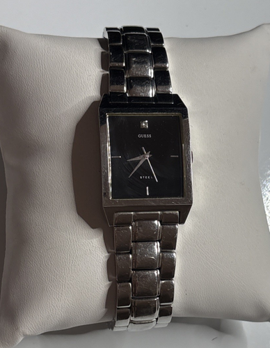 Guess Steel Mens watch G95224G Japan Mov't Untested. No second hand movement - Picture 3 of 7