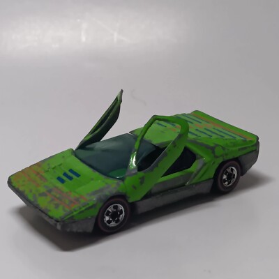 1969 Hot Wheels Alfa Romeo Carabo Redline Green | eBay