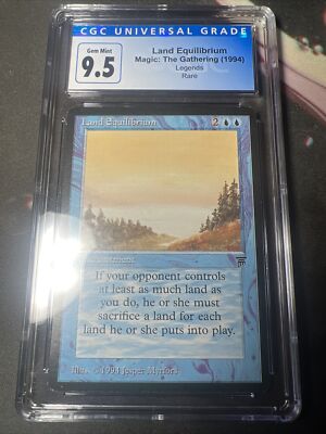 Graded Land Equilibrium CGC 10 GEM MINT Legends English 1994 MTG ...