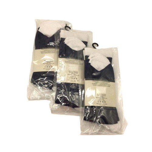 NEW AND1 3 Piece Navy & White Sports Performance Crew Sock Unisex Size Large - Picture 2 of 6