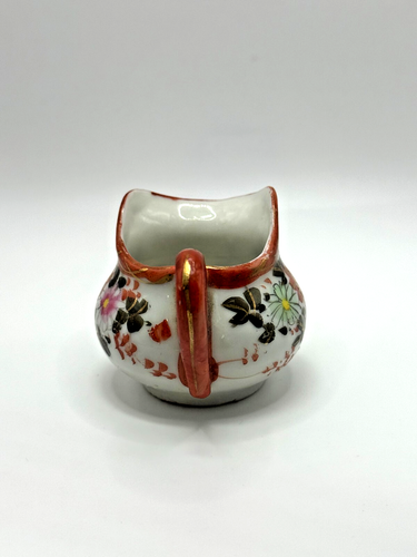Vintage Japanese Miniature Porcelain Creamer, Hand-Painted Bird & Floral, c.1930 - Bild 4 von 10