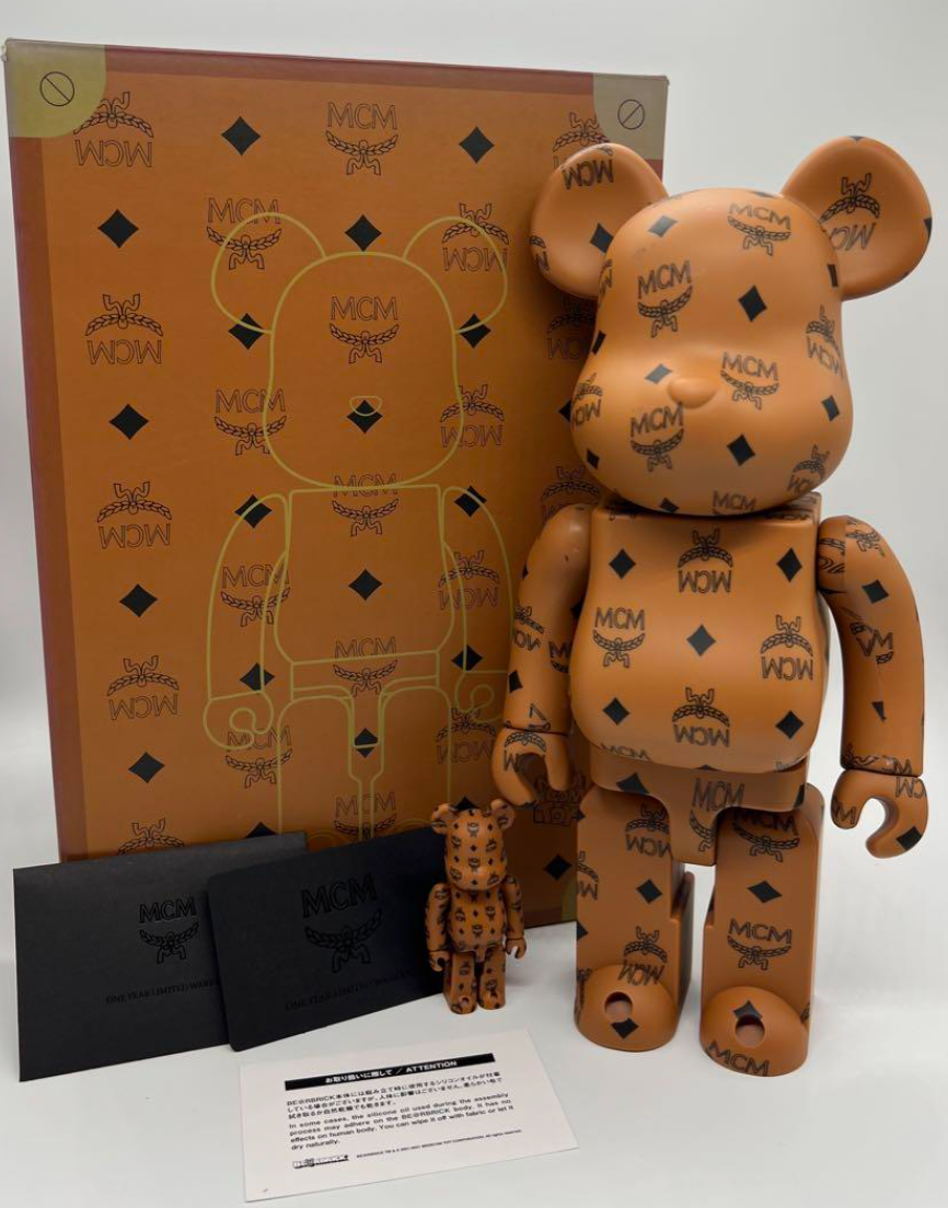 Bear Brick MCM BE@RBRICK MCM 100% 400% Medicom Toy w/ Box