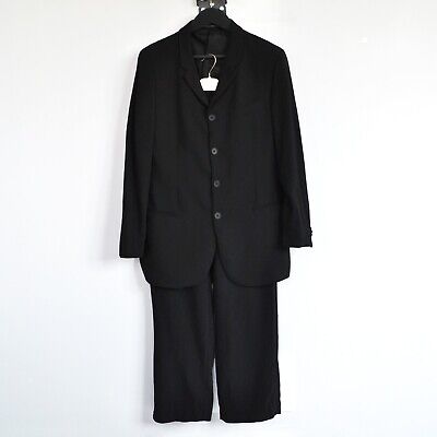 90s Vintage Mens EMPORIO ARMANI Suit Black Blazer Pants Wool 90s Vintage Mens EMPORIO ARMANI Suit Black Blazer Pants Wool
