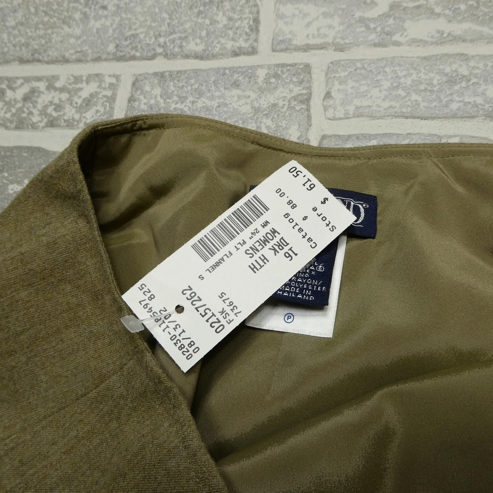 Falda Lands End Teacher para mujer talla 16 beige lana talla cremallera línea A Foto 2 de 4