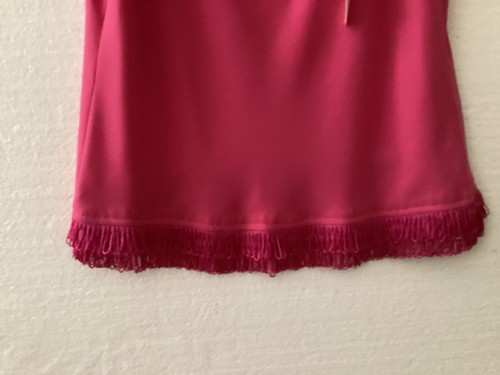 TRINA TURK Pink Buffett Tank Top w/ Fringe Sz M $168 NWT - Picture 6 of 9