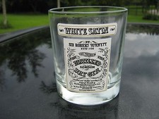 WHITE SATIN GIN  LABEL  LOGO   SALE IS FOR ONE (1) GLASS CLEARANCE PRICE