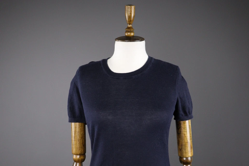 Дамы Moncler Maglia Tricot Girocolo черный вязаный верхний свитер размер S - Изображение 2 из 4