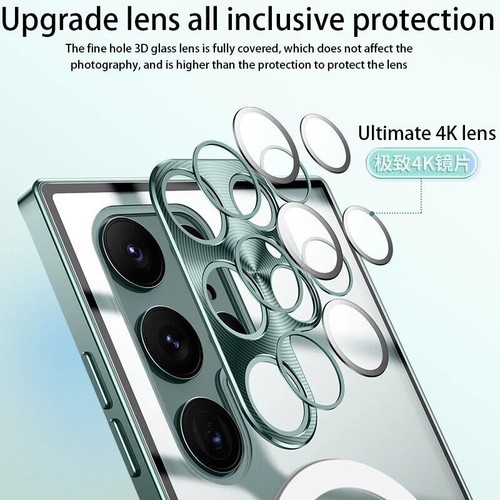 Funda magnética Magsafe de aleación de aluminio de metal para Samsung Galaxy S21+ S22 Ultra - Imagen 2 de 17