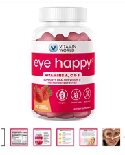 Vitamin World EYE HAPPY VISION SUPPORT formula Gummies 60count Exp: 07/2026