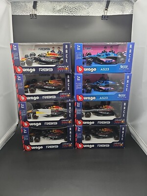 BURAGO 1:43 Alpine F1 Team 2023 Pierre Gasly/ Oracle Redbull Sergi Perez  X8
