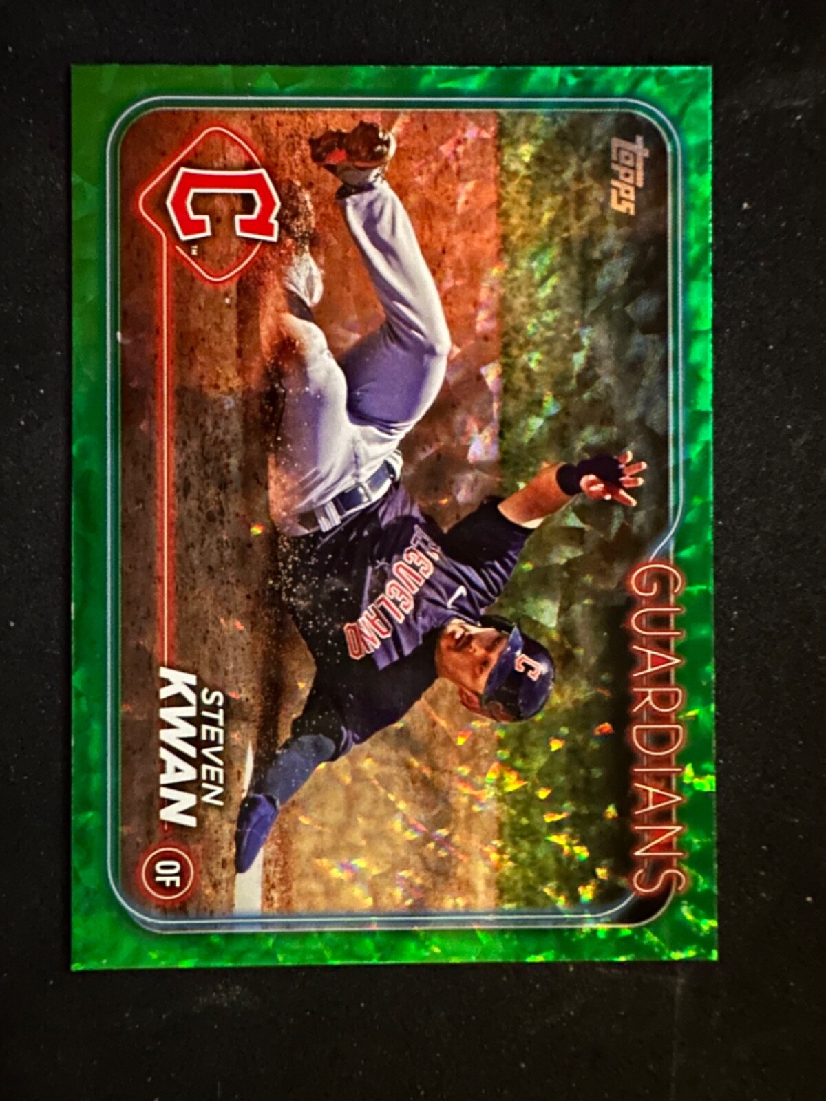2024 Topps STEVEN KWAN 312 green foil board 208/499 Cleveland