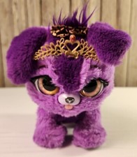 Sparkle Pets Princess Yorkie Puppy Mazie Interactive Plush Toy Purple Works