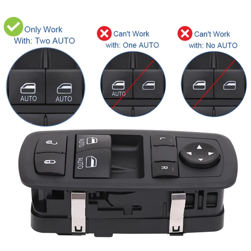 Botón de control del interruptor de ventana maestra para Dodge Challenger 68183752AE 2015-2022 - Imagen 5 de 9