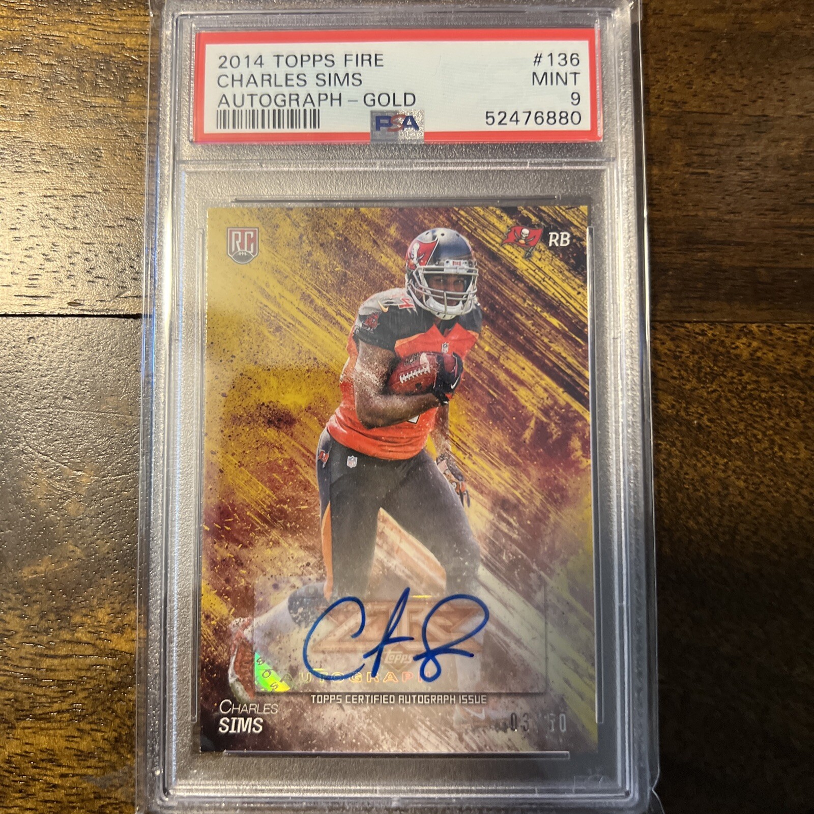 Charles Sims Topps Fire #136 Autograph