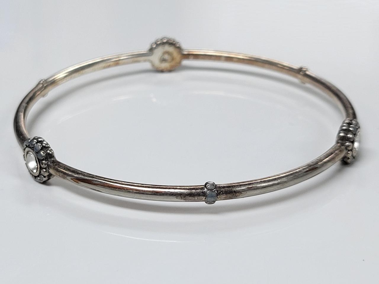 Brighton Silver Tone Stackable Bangle Bracelet ~ … - image 2