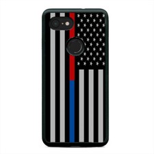 Police Thin Blue Line USA Flag Firefighter Case Cover For Google Pixel 3 3XL 2XL