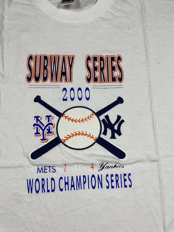 复古 2000 纽约洋基队 VS. Mets Subway 系列 T 恤 尺寸 XL — 第 4/4 张图片