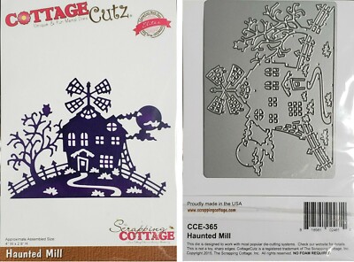 CottageCutz HAUNTED MILL Elites Metal Cutting Plate Die CCE-365 Halloween House