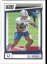 2022 Score #392 CJ Verdell RC Indianapolis Colts Oregon