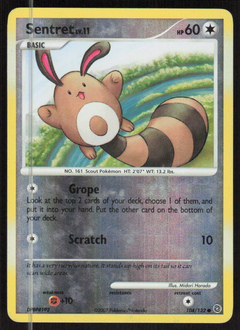 Pokemon TCG Secret Wonders #104/132 Sentret Reverse LP