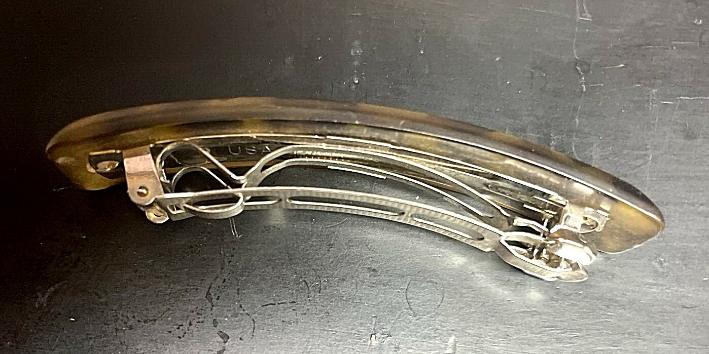 Pretty Translucent Faux Tortoise Shell Barrette 4… - image 2