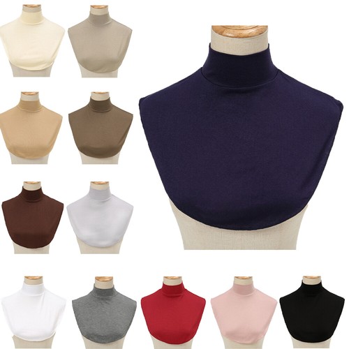 Detachable Women Modal False Collar Islamic Hijab Turtleneck High Neck Cover Top - Foto 1 di 30