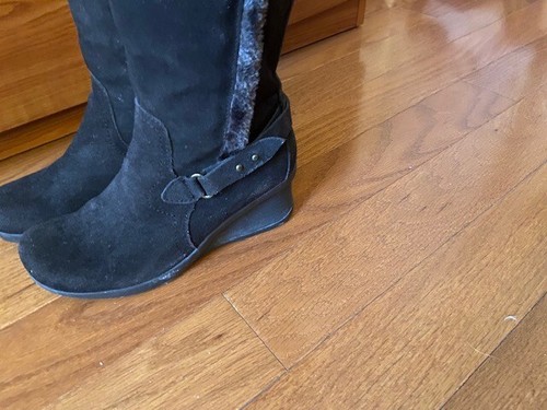 5*ESTADO Botas Bare Trap Marrón talla 6.5 Cuero Superior Imitación Piel Balance Cremallera - Imagen 8 de 9