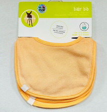 New Lassig 3 pc Solid Peach Double Layer Terry Cloth Bibs