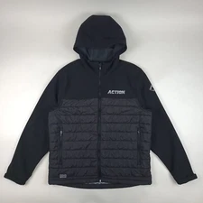 Dri Duck Pinnacle Puffer Jacket Mens Medium Black Soft Shell Water Resistant