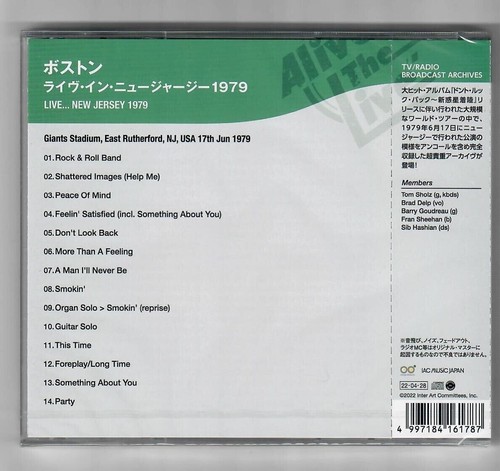4BT BOSTON LIVE... NEW JERSEY 1979 JAPAN CD We will pack it carefully . - Imagen 8 de 12