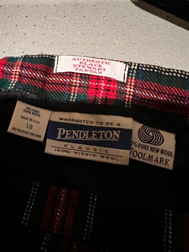 Pendleton Damen 100 % reines neues Wollhemd Gr. 18 schwarz Stewart Tartan EUC - Bild 6 von 10
