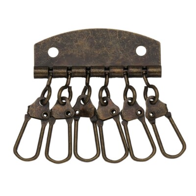 5 Pcs/Set Metal Key Holders Practical Keychains Keyring Organizers for Wallet