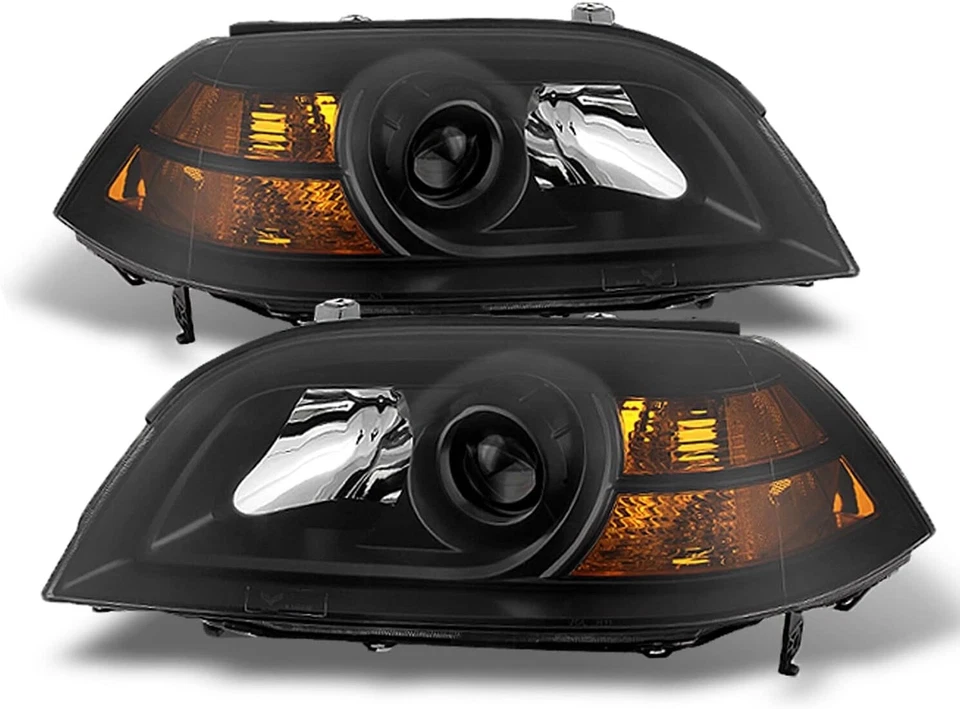Black 2004 2005 2006 Acura MDX Replacement Headlights Headlamps Front Left+Right - Image 2 of 4