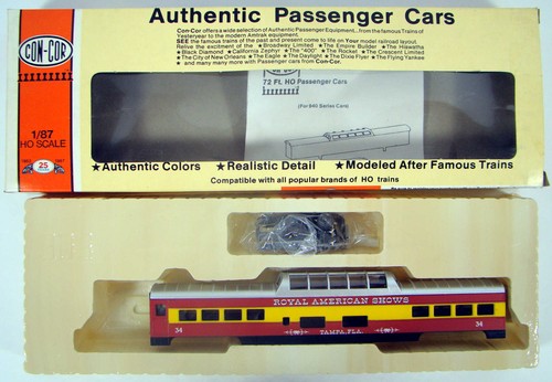 Neuwertiger Con-Cor 00948 Lightweight Series RAS 72' Dome Coach #34 HO Scale | Zustand: New