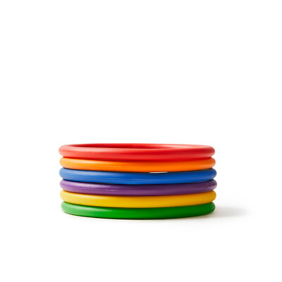 6er Set Gonge Activity Rings Wurfringe Jonglieren Rhythmik Sport Gymnastik Ringe