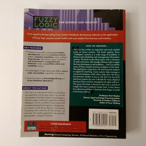 Fuzzy Logic for Business and Industry (DOS Windows), Cox, Earl, 2 Disks Included - Picture 2 of 9