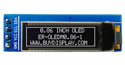 I2C White 0.86 inch OLED Display Module 96x32 for Arduino,Raspberry Pi w/Library