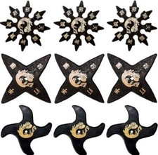 Set of 9 Ninja Rubber Throwing Stars Practice Foam Shuriken New - 9 Pack