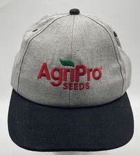 VTG AgriPro Seeds Farming Seed Company Gray/ Black Baseball Cap Hat Adjustable