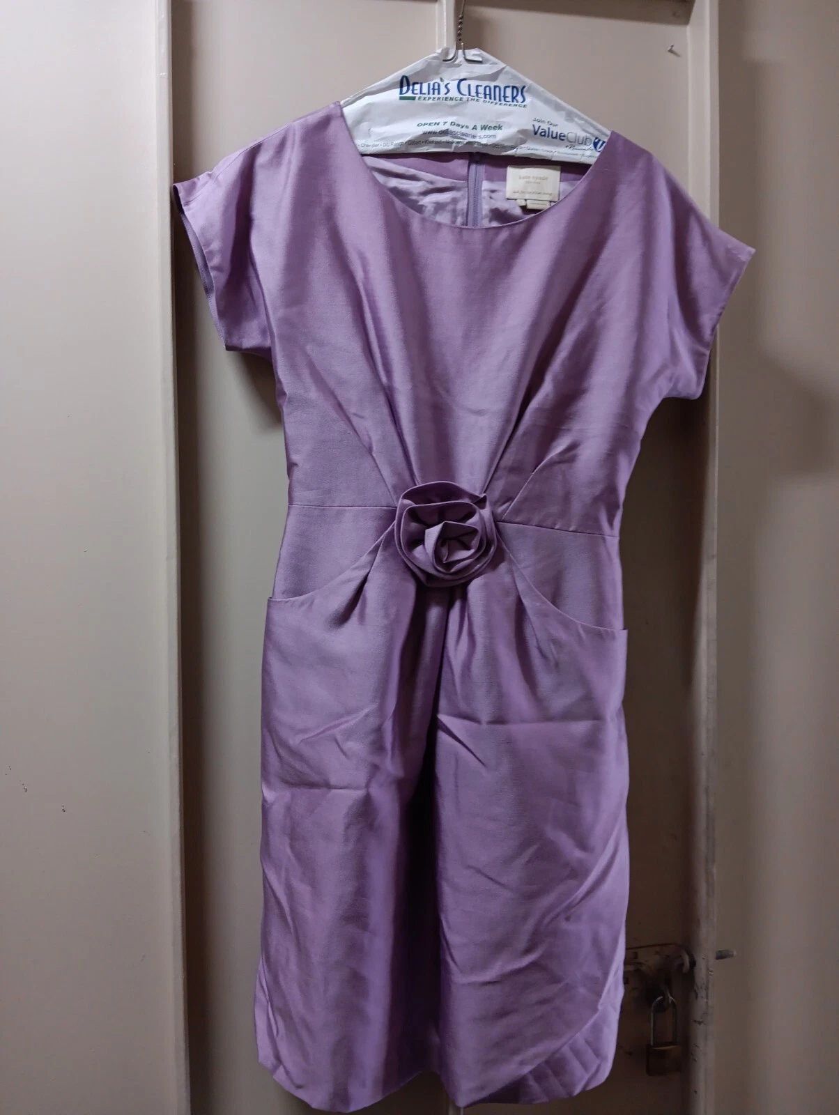 Abito vintage Kate Spade taglia 4 lilla lana e seta