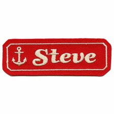 Scoops Ahoy Ice Cream Parlor "Steve" Name Tag Logo Iron On Costume Patch