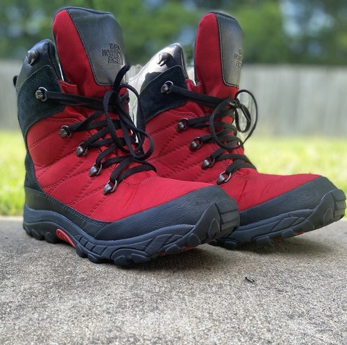Red Waterproof Winter Snow Boots Size 